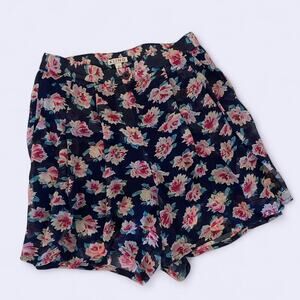 Kling Navy Floral Shorts with pink and blue accents